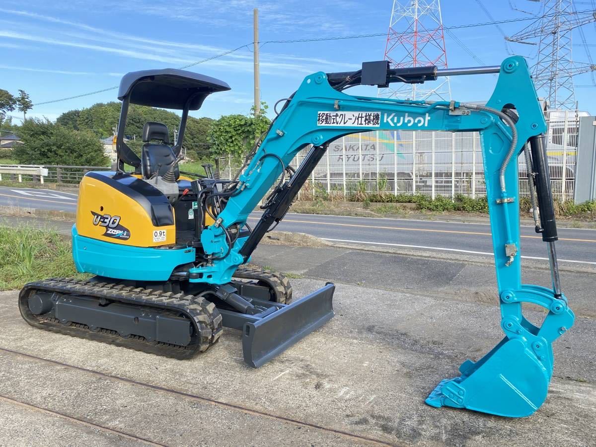 ユンボ 油圧ショベル クボタ 3トンクラス U 30 5 移動式クレーン 配管 付 建設機械 重機 売買されたオークション情報 Yahooの商品情報をアーカイブ公開 オークファン Aucfan Com