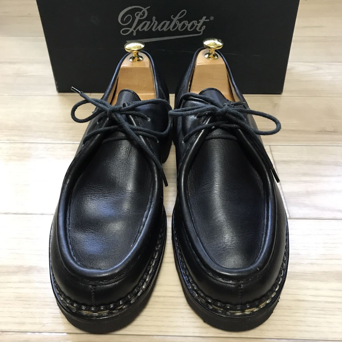 超希少 ほぼ未使用Paraboot Michael ブロック体 ロゴ ブラック 1988年 