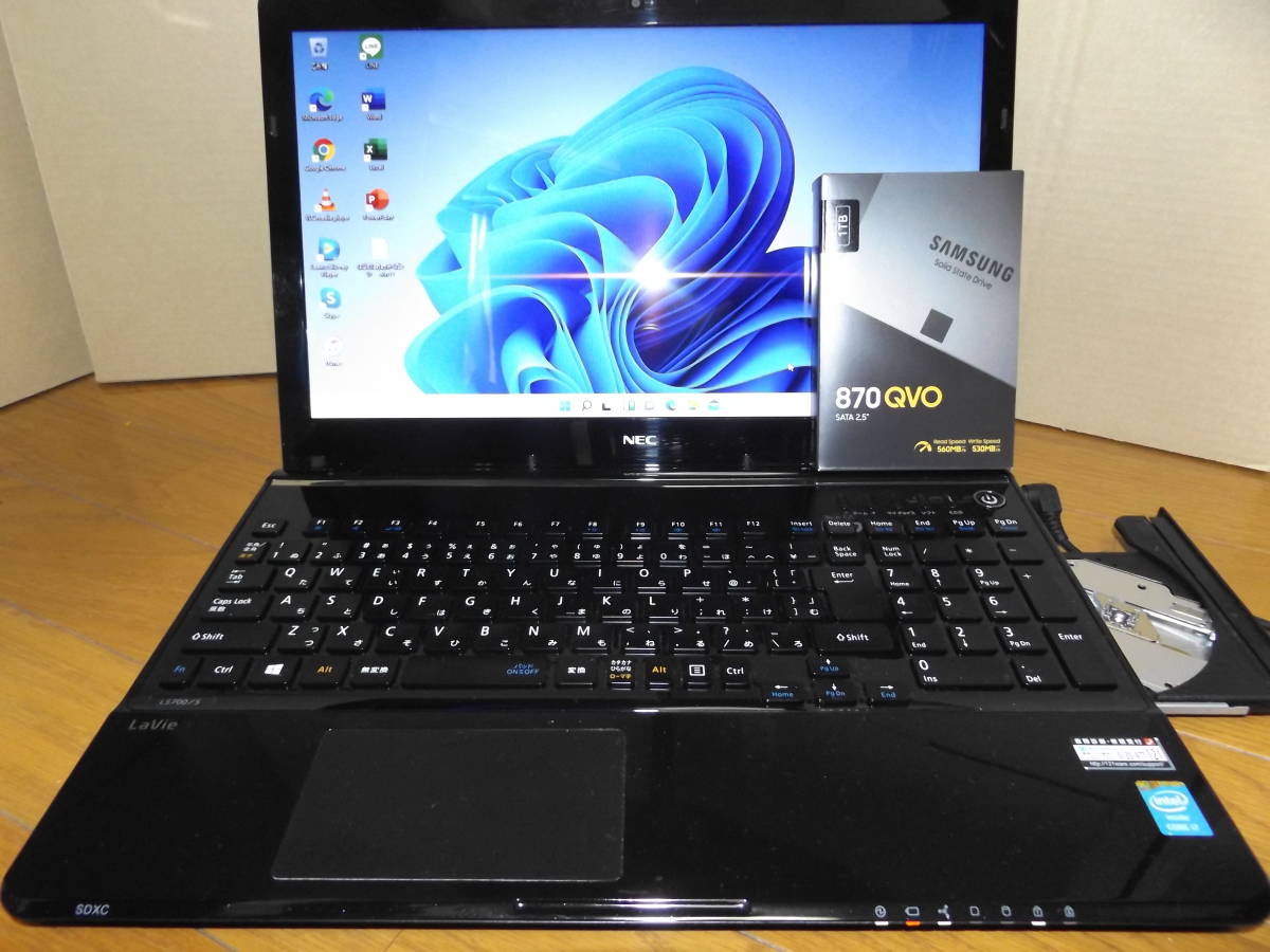 Win11☆爆速新品SSD1TB（1000GB）☆第4世代Core i7-4702MQ＠3.20GHｚ（ターボ）☆NEC☆LS700S☆メモリ8GB☆ office2019 Home ＆ Business
