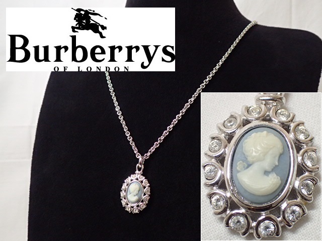 192[K]*希少*【Burberrys バーバリーズ】ネックレス ペンダント カメオ 