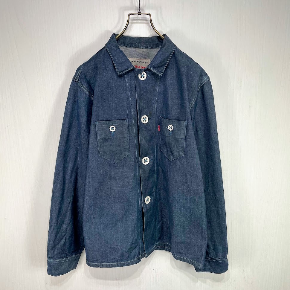 送料無料，正規品 Levi's Red Jeans デニム シャツ リーバイス レッド 古着 ブルー(長袖シャツ)｜売買されたオークション情報、yahooの商品情報をアーカイブ公開 - オークファン 男性用