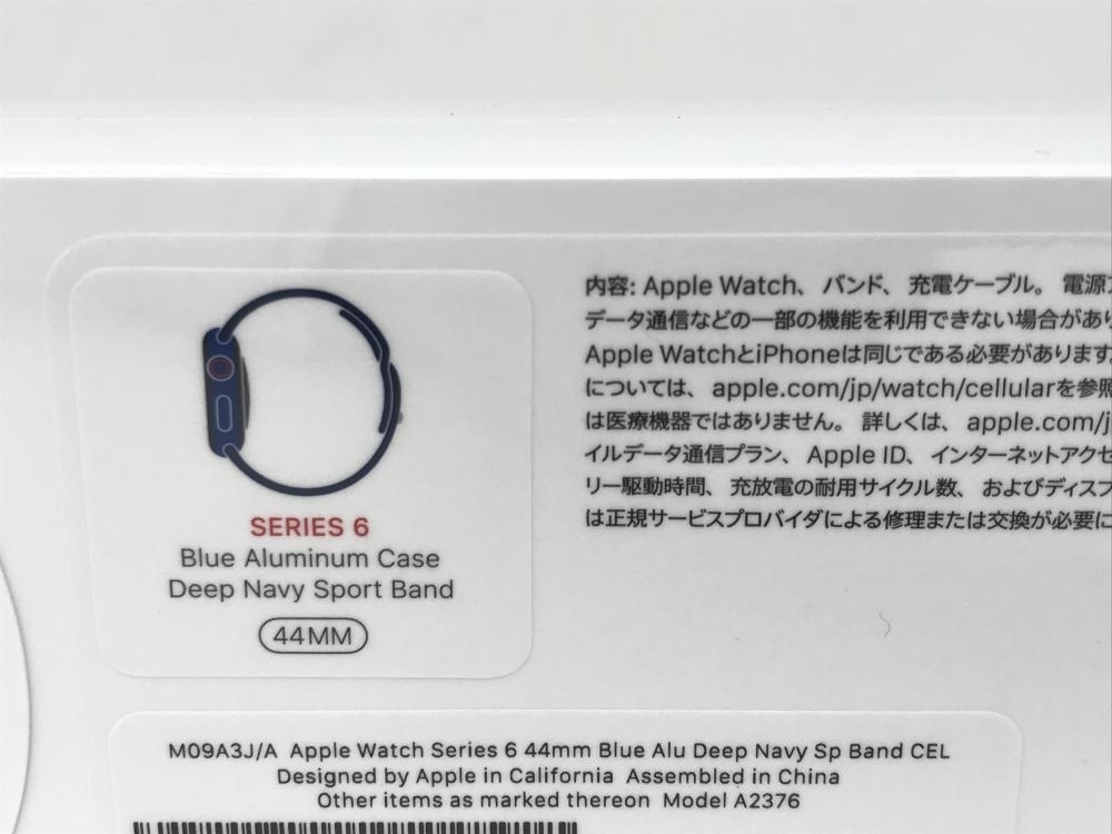 Apple Watch Series 整備済み品Apple (GPS 6、革新的なウェルネス＆フィットネス機能を U235【新品未開封】 Apple Watch Series6 GPS + Cellular 44mm　ブルーアルミニウムケース スポーツバンド /080