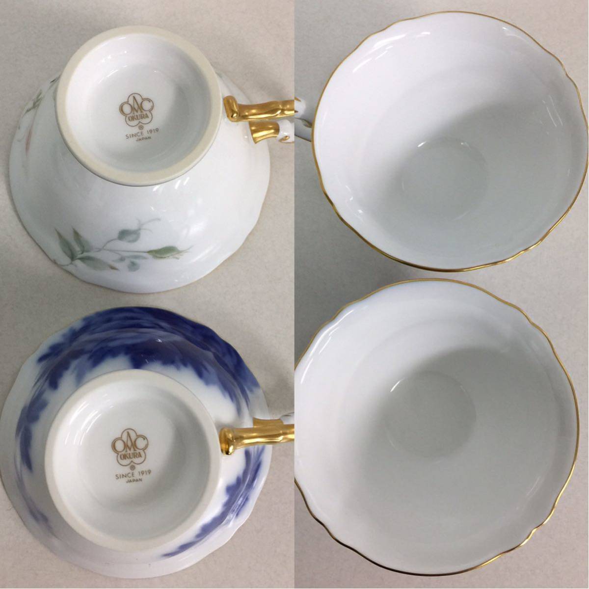 54 大倉陶園 Okura カップ ソーサー 岡染牡丹 フェアリーローズ ティー碗皿 金彩 薔薇 バラ 陶器 ティーカップ ブルー 箱付き 花柄 大倉陶園 売買されたオークション情報 Yahooの商品情報をアーカイブ公開 オークファン Aucfan Com