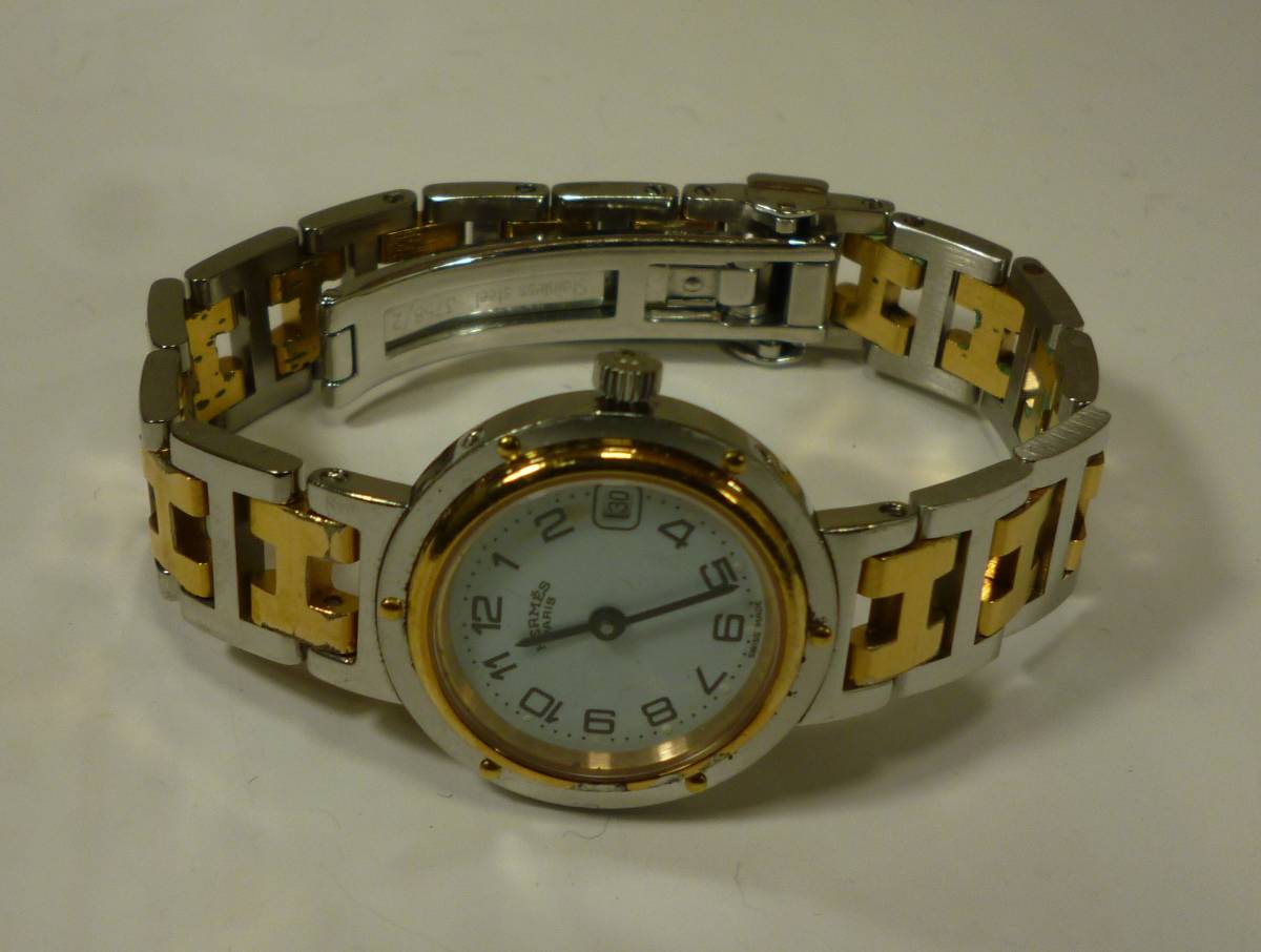 ☆1円～ジャンク品☆HERMES エルメス クリッパー レディース 腕時計