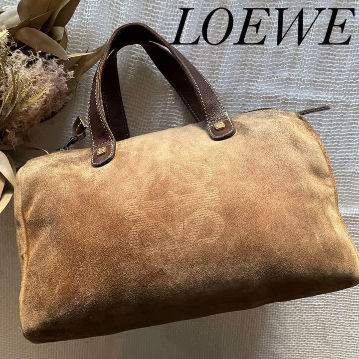 美品！LOEWE ロエベ ミニボストンバッグ ハンドバッグ アナグラム 