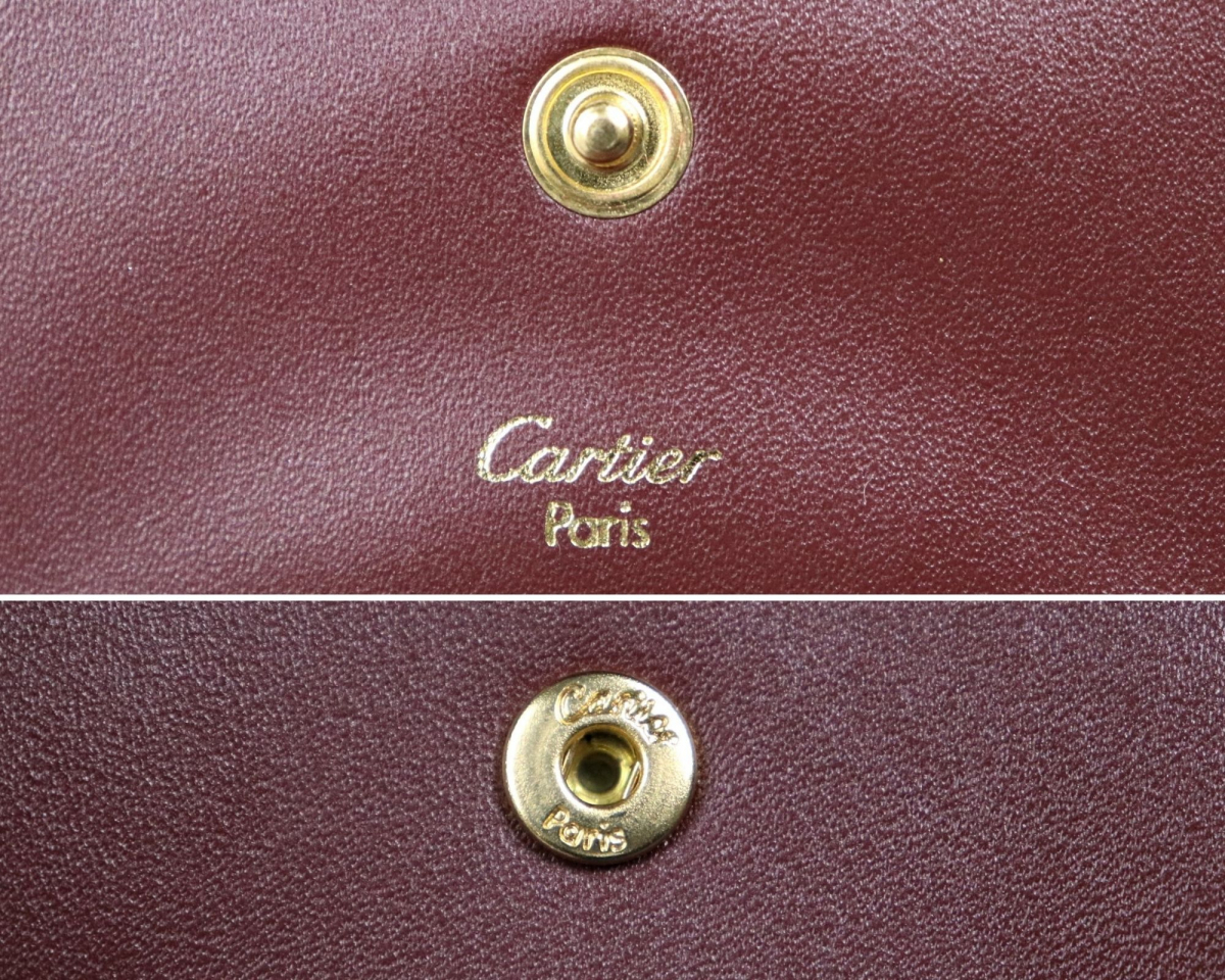 美品】 Cartier カルティエ マスト ドゥ 二つ折り コインケース