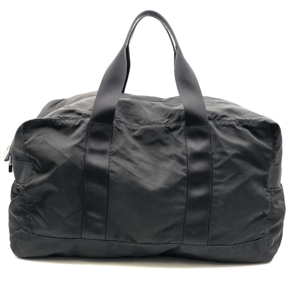 【良品】プラダ PRADA テスート ナイロン ボストンバッグ ハンドバッグ ショルダーバッグ 旅行カバン 大型収納 メンズ レディース PRADA プラダ ボストンバッグ ボストンバッグ（素材 - ネイビー