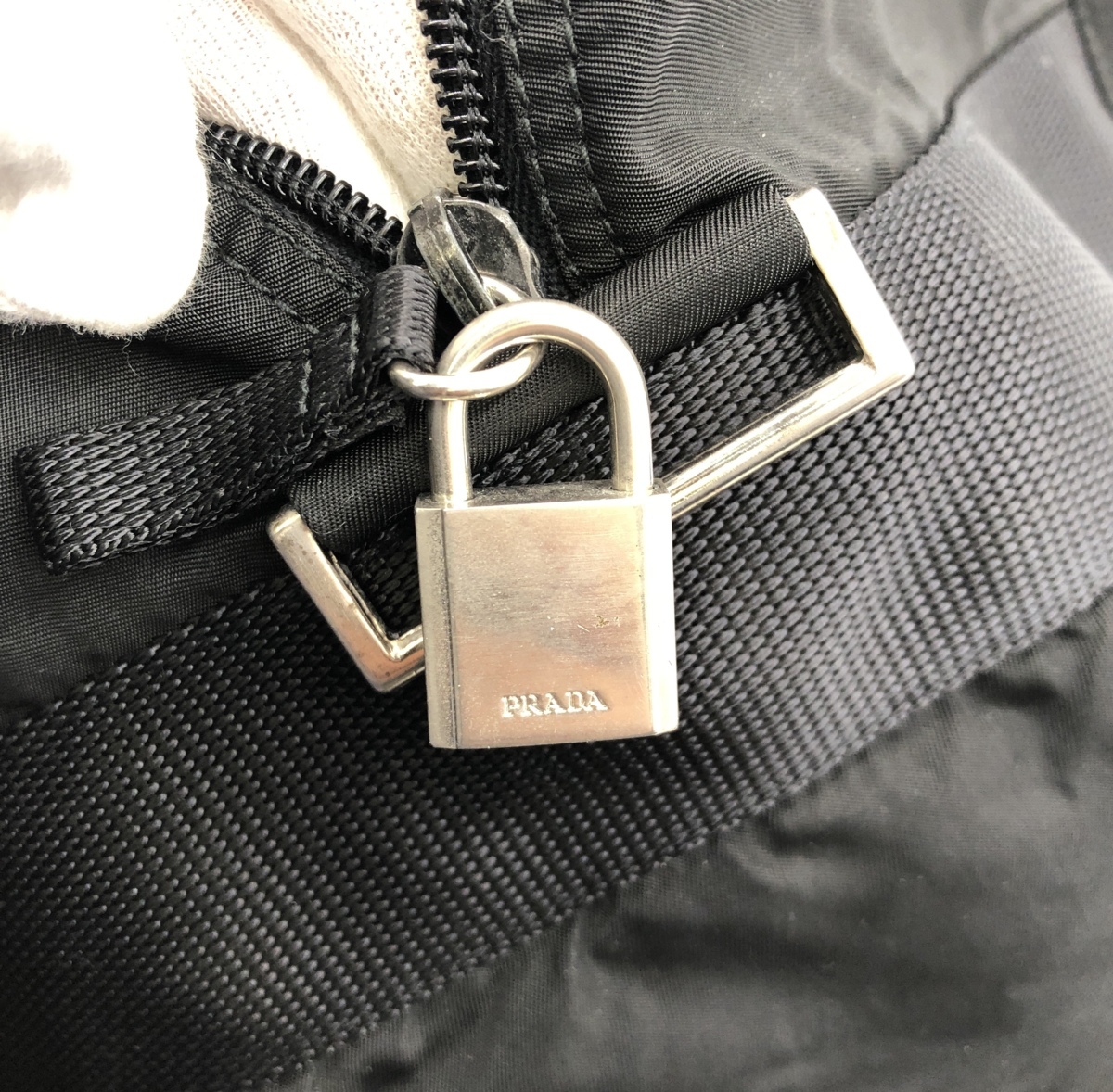 【良品】プラダ PRADA テスート ナイロン ボストンバッグ ハンドバッグ ショルダーバッグ 旅行カバン 大型収納 メンズ レディース PRADA プラダ ボストンバッグ ボストンバッグ（素材 - ネイビー