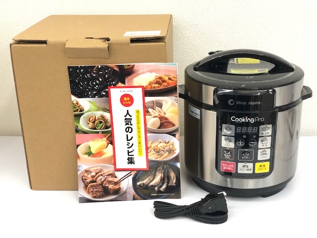 【新品未使用】Cooking Pro　クッキングプロ　かんたん電気圧力鍋　説明書・レシピ付き　箱あり　　　24