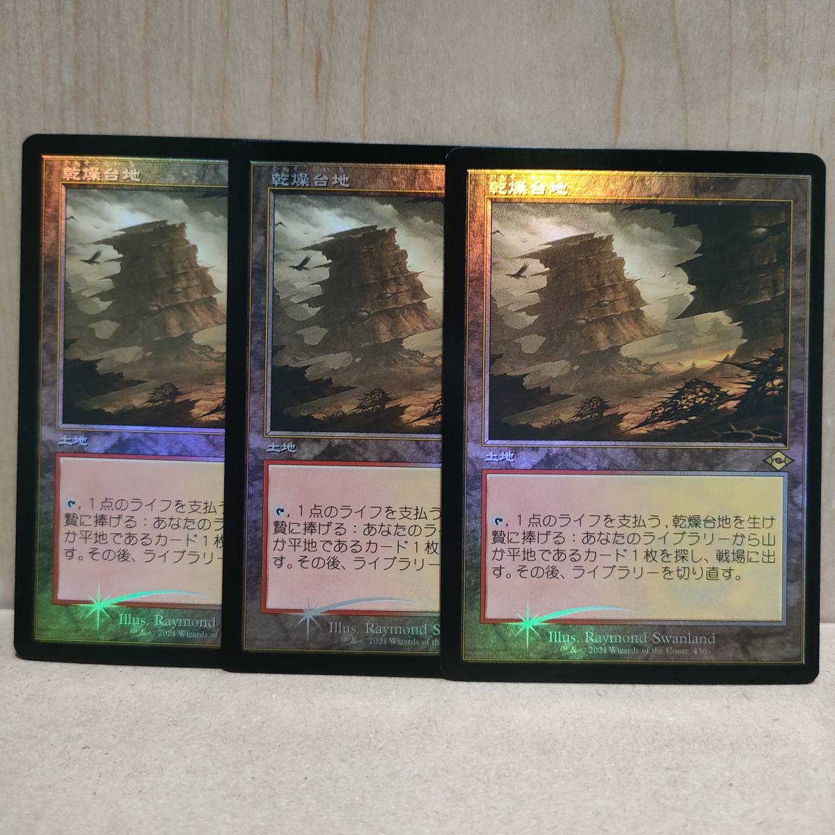 乾燥大地 2枚 MTG 【FOIL】【日】乾燥台地/Arid Mesa[土地R]【MH2】[旧枠]