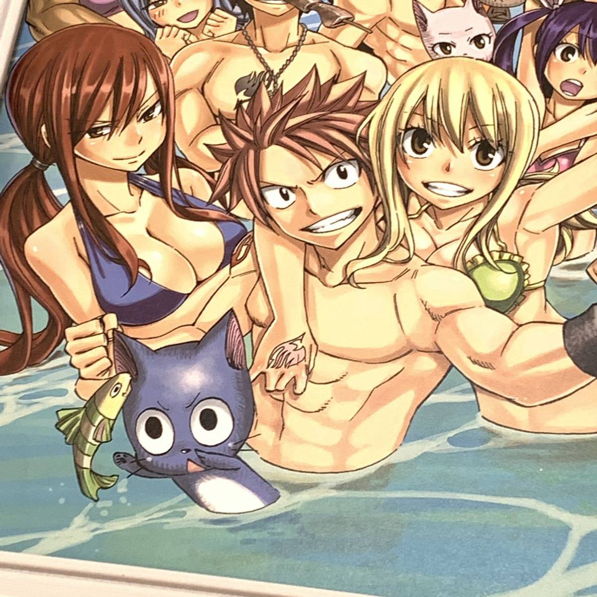 Fairy Tail Edens Rave Zero アートポスター イラスト ナツ ハッピー フェアリーテイル ルーシィ 真島ヒロ 少年マガジン 額装品 期間限定の激安セール フェアリーテイル
