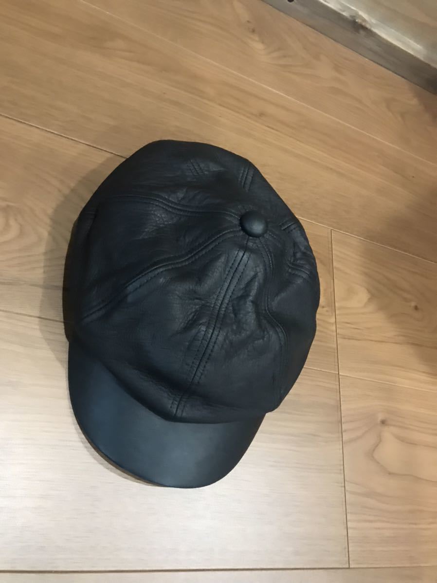 極美品！リアルマッコイズ ディアスキン LEATHER CASQUETTE／DEERSKIN