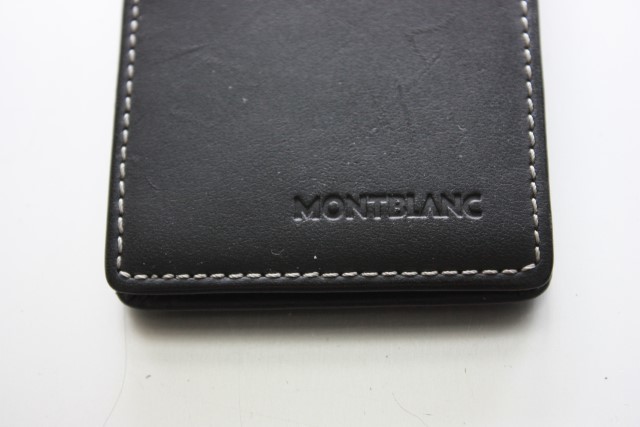 MONTBLANC】モンブラン メモ帳 皮革 黒 レザー モンブラン ブラック 0