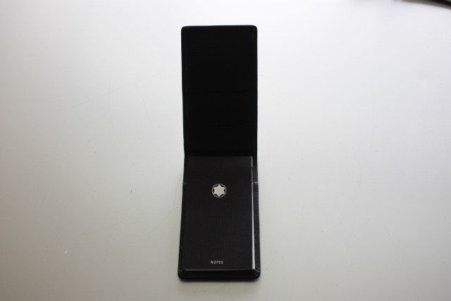 MONTBLANC】モンブラン メモ帳 皮革 黒 レザー モンブラン ブラック 0