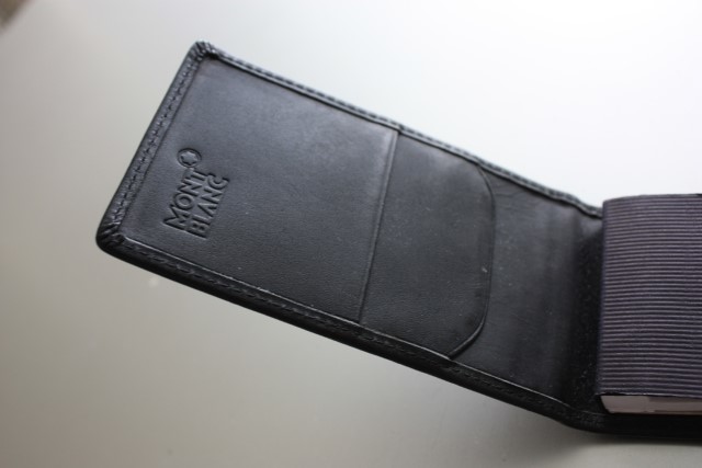 MONTBLANC】モンブラン メモ帳 皮革 黒 レザー モンブラン ブラック 0