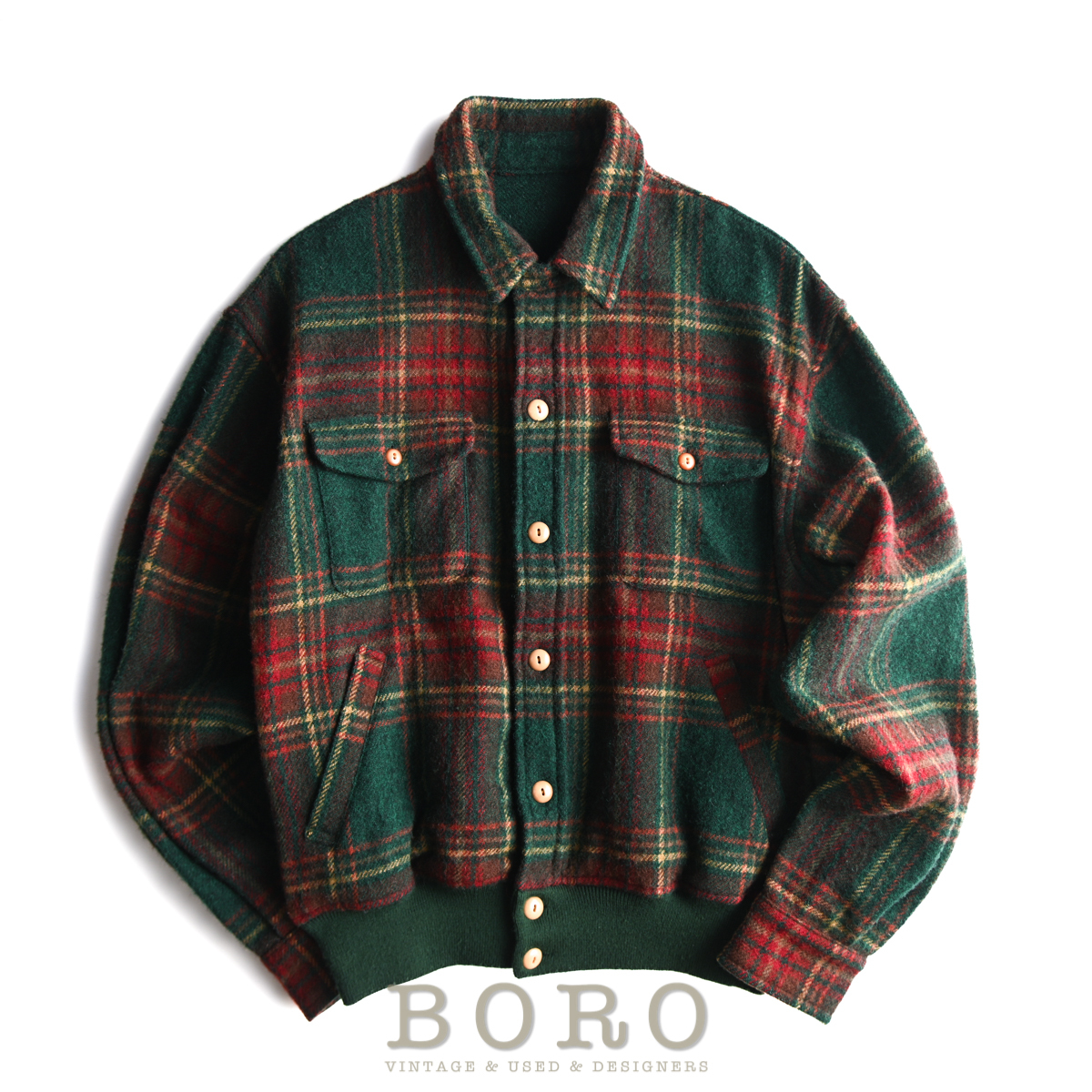 希少】 50s USA VINTAGE チンスト付き チェック メルトン ウール 