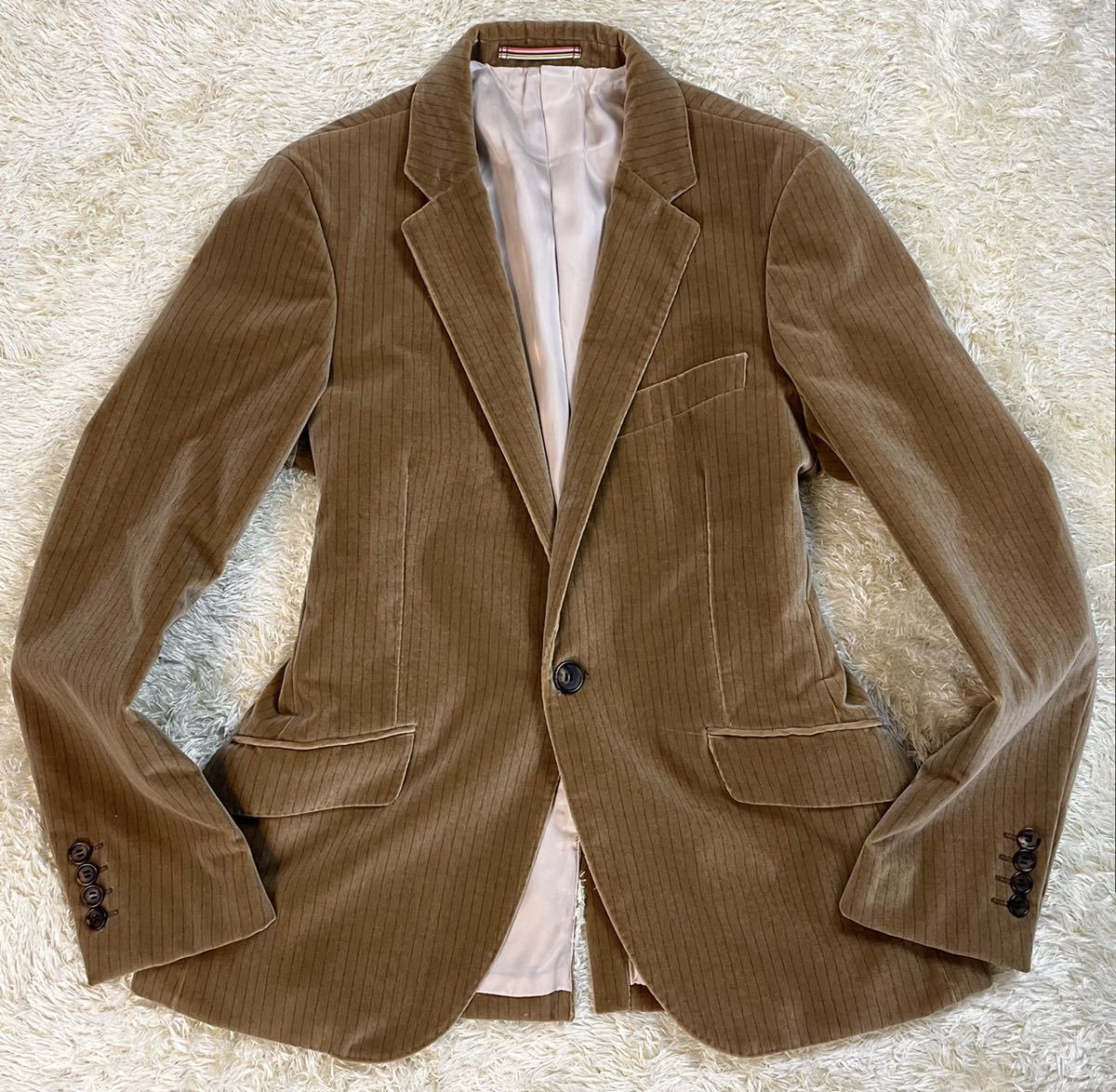 ブラウン ベルベット ジャケットコートpaul smith ポールスミス
