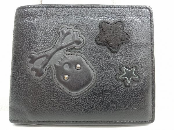 COACH コーチ F87191 財布 二つ折り財布 札入れ ドクロ レザー