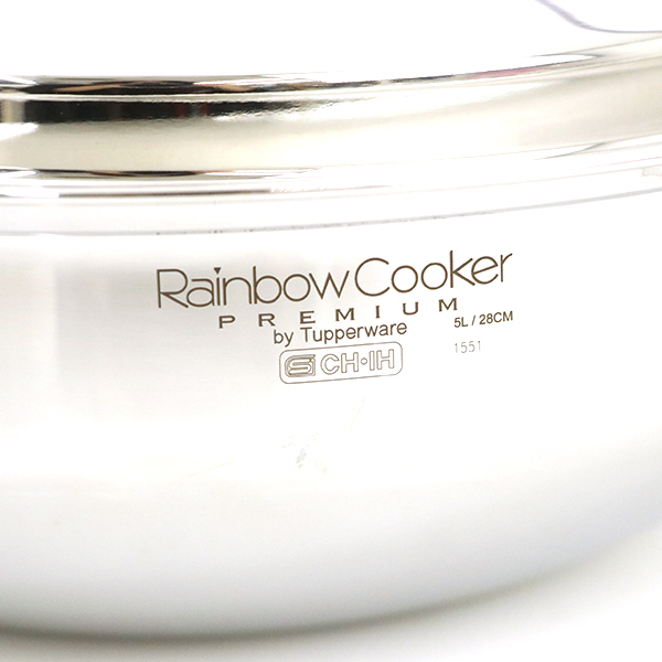 レインボークッカー Tupperware タッパーウェア 両手鍋 Rainbow 圧力鍋 Cooker 21cm 浅鍋 （ スチームラック １９㎝ 深鍋 調理器具 5L 26cm深鍋