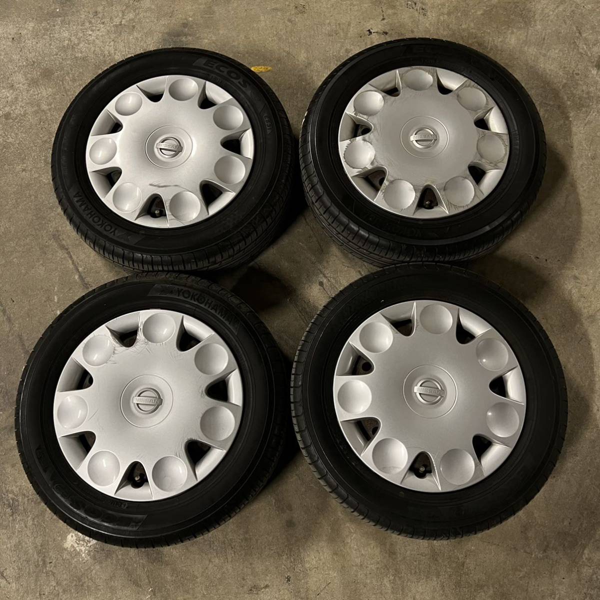 155/65R13 ヨコハマ エコス スズキ 日産 純正 ホイール ピノ 