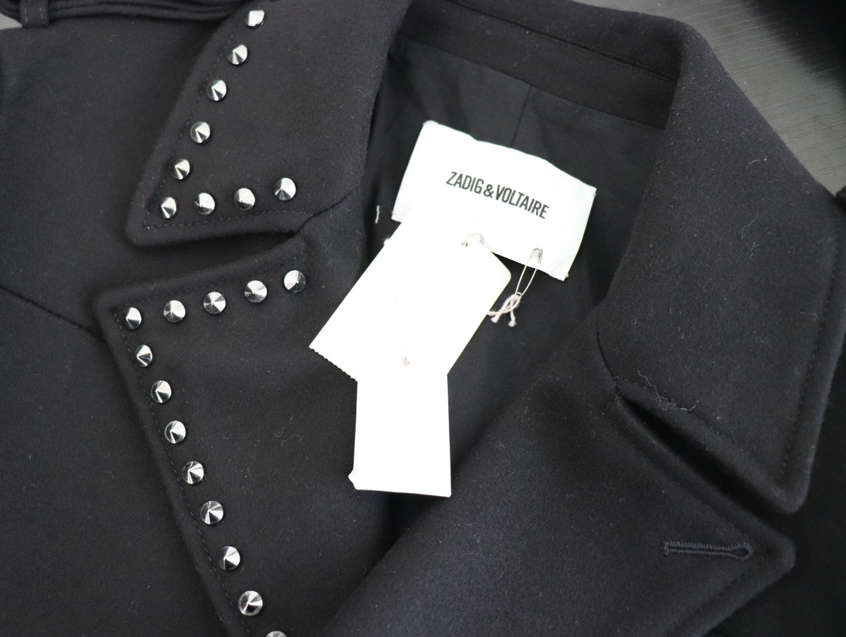 1円スタート ザディグ エ ヴォルテールzadig Voltaire メンズピーコート円50スタッズ刺繍パッチワーク黒 Lサイズ 売買されたオークション情報 Yahooの商品情報をアーカイブ公開 オークファン Aucfan Com