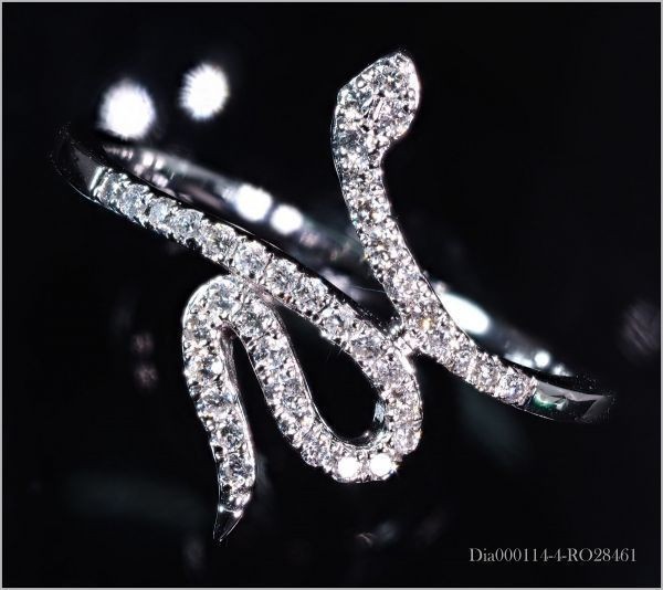  厳選 ダイヤモンド リング 指輪 最高級 蛇 スネーク 0.20ct K18WG 18金製品 国内生産 返品可 限定数3(ホワイトゴールド台)｜売買されたオークション情報、yahooの商品情報をアーカイブ公開 - オー ゴールド台