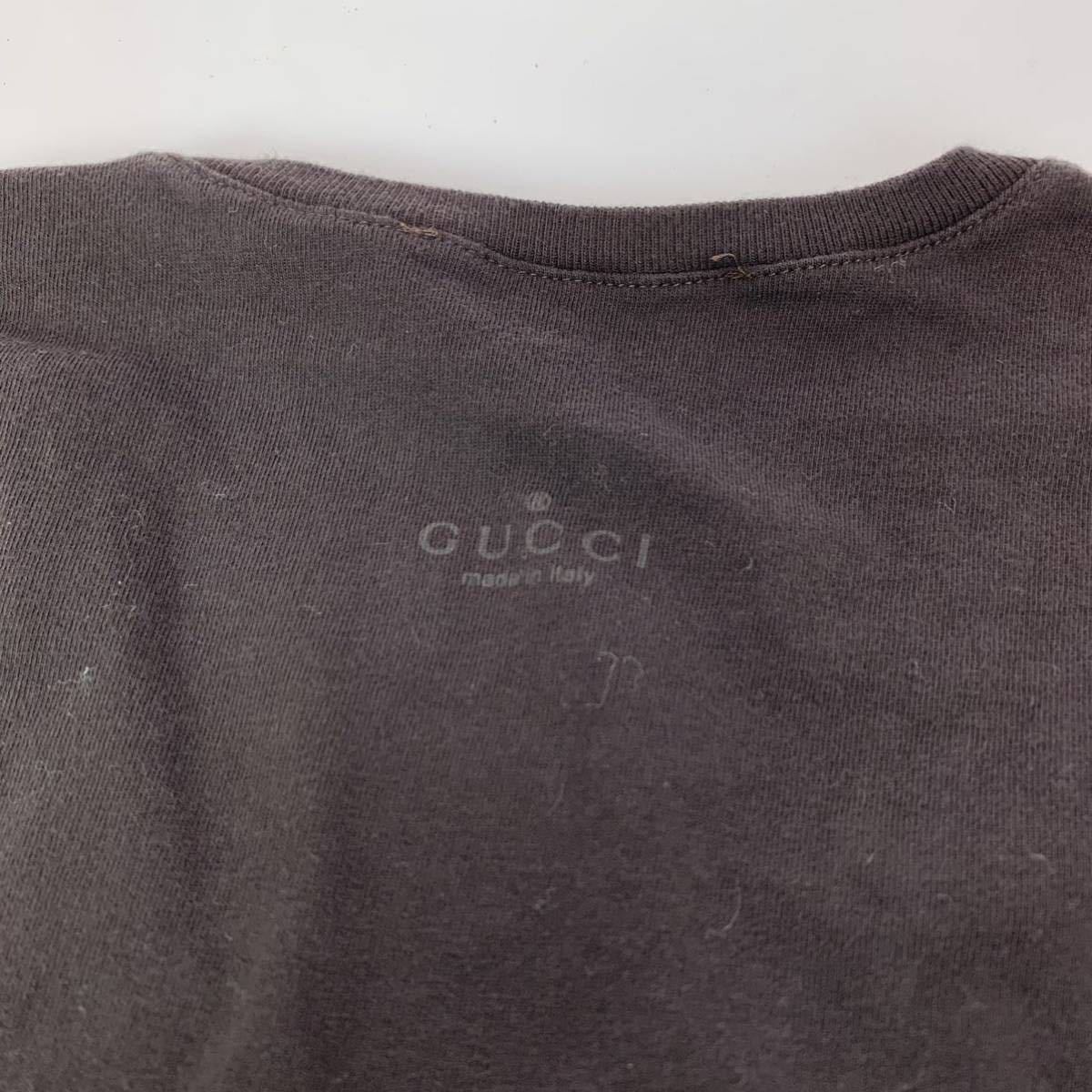 GUCCI(グッチ) 長袖カットソー サイズXS レディース - 122110.X6022 白×ダークブラウン×黒 Vネック GUCCI（グッチ） 【超美品】グッチ インターロッキングG 長袖 Vネック