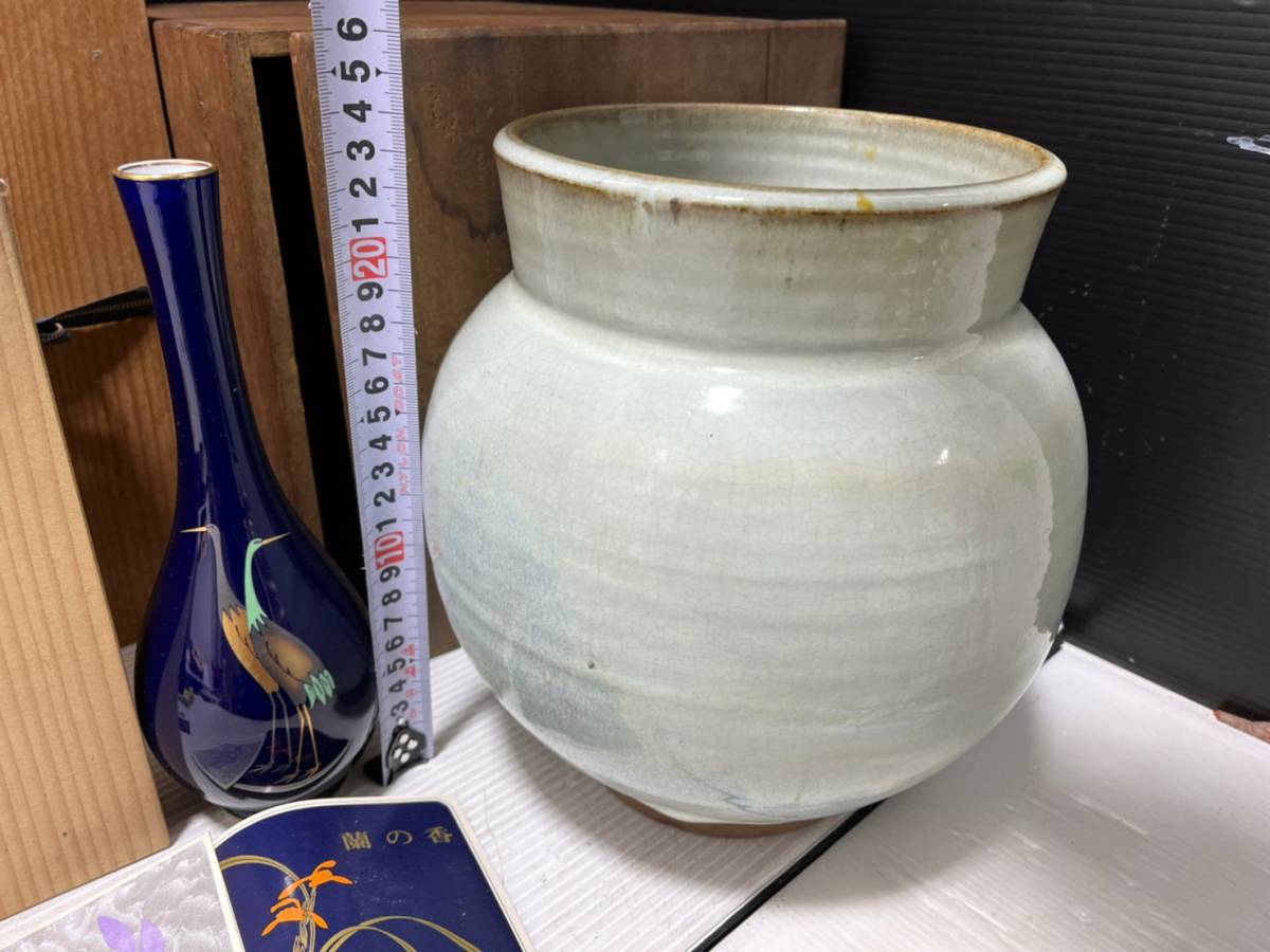 ☆花瓶 木箱入り 6点まとめ 花器 光夫作/香蘭社/平安 橘吉 など 共箱 