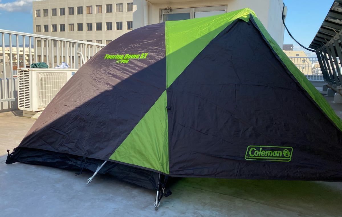 アウトドア 【美品】コールマンTouring Dome ST テント 緑/黒