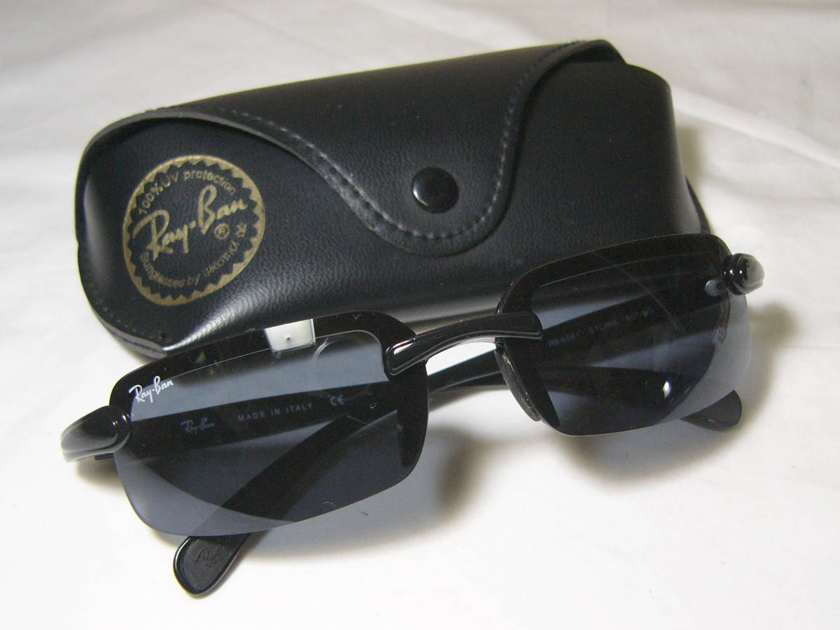 人気定番，2025 レイバン サングラス ストーム RB4041 ハーフリム ブラック 黒 バイカー(その他)｜売買されたオークション情報、yahooの商品情報をアーカイブ公開 - オークファン サングラス