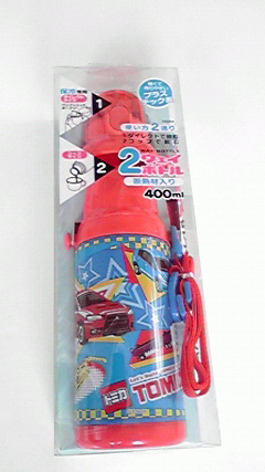 新品 トミカ 2ウェイボトル水筒 400ml_1