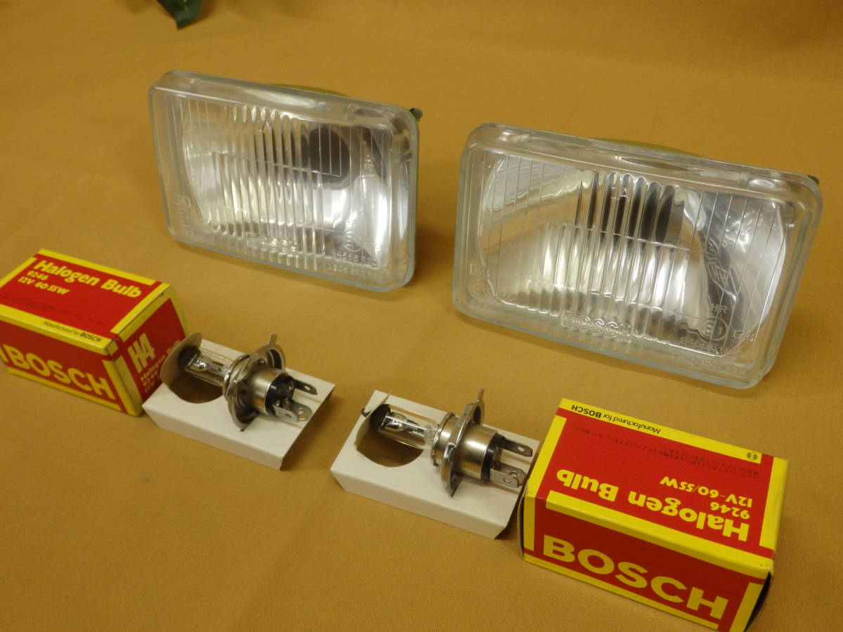 C758 倉庫蔵出し品！貴重 80s 当時物 ☆ BOSCH ボッシュ 角型 4灯 H4 