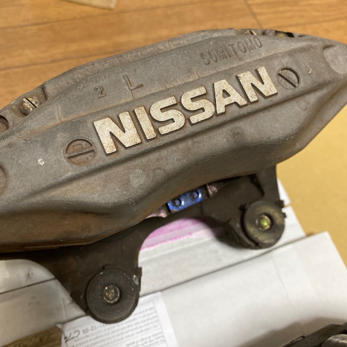 日産 純正 ECR33 スカイライン 4ポット キャリパー フロント 左右 S13 