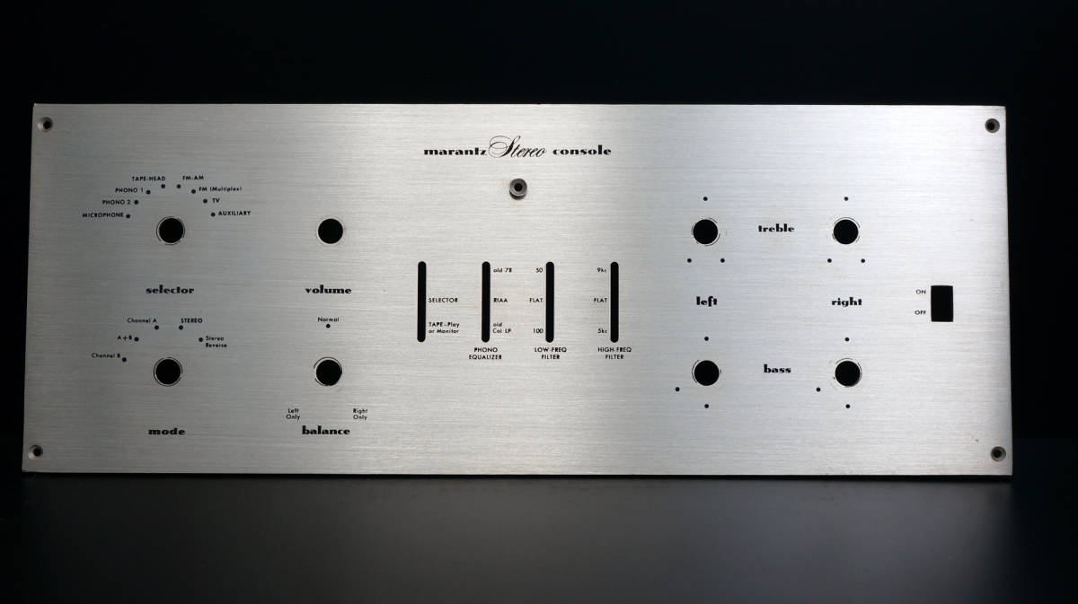 marantz マランツ　アンプ　モデル7用フロントパネル マランツ marantz #7 Model7 オリジナルフロントパネル（シルバー