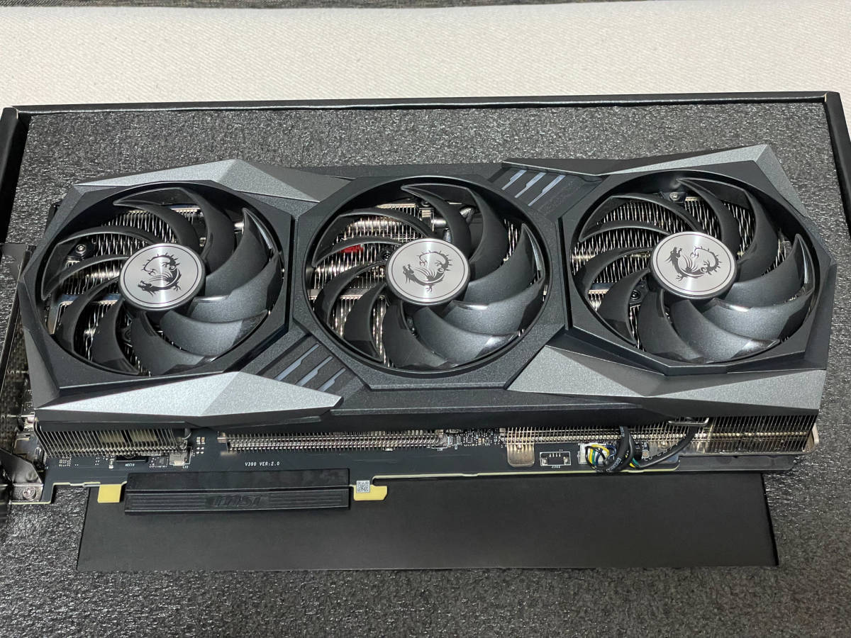 中古】美品 MSI GeForce RTX 3070 GAMING X TRIO 非LHR non-LHR 付属品