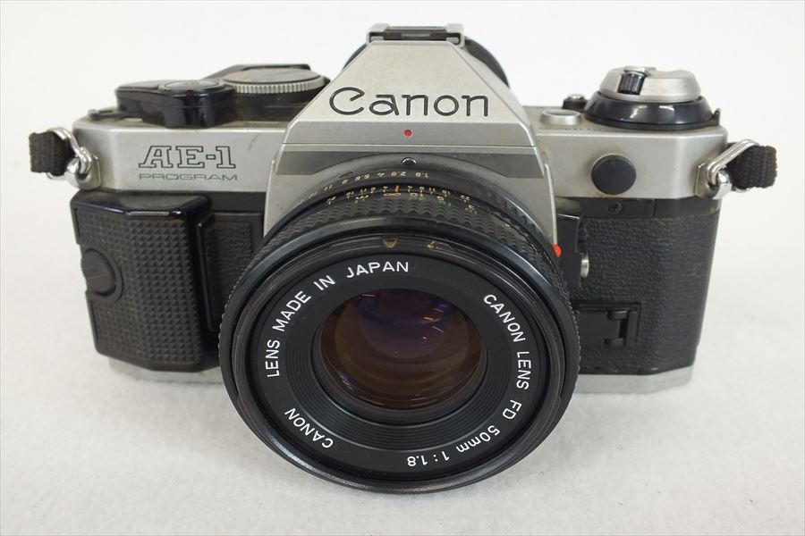 Canon AE-1 一眼レフカメラ 50mm f3.5【動作品】 リアル店舗 □ Canon キャノン AE-1 PROGRAM フィルム一眼レフ FD 50mm