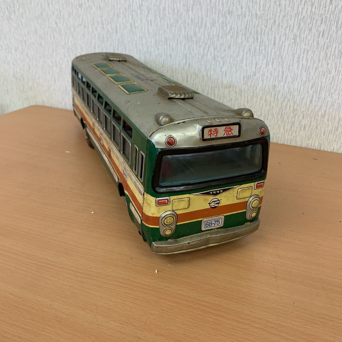 昭和レトロ 国鉄バス 68-75 ブリキ 国鉄ブリキバス 全長45cm(自動車 