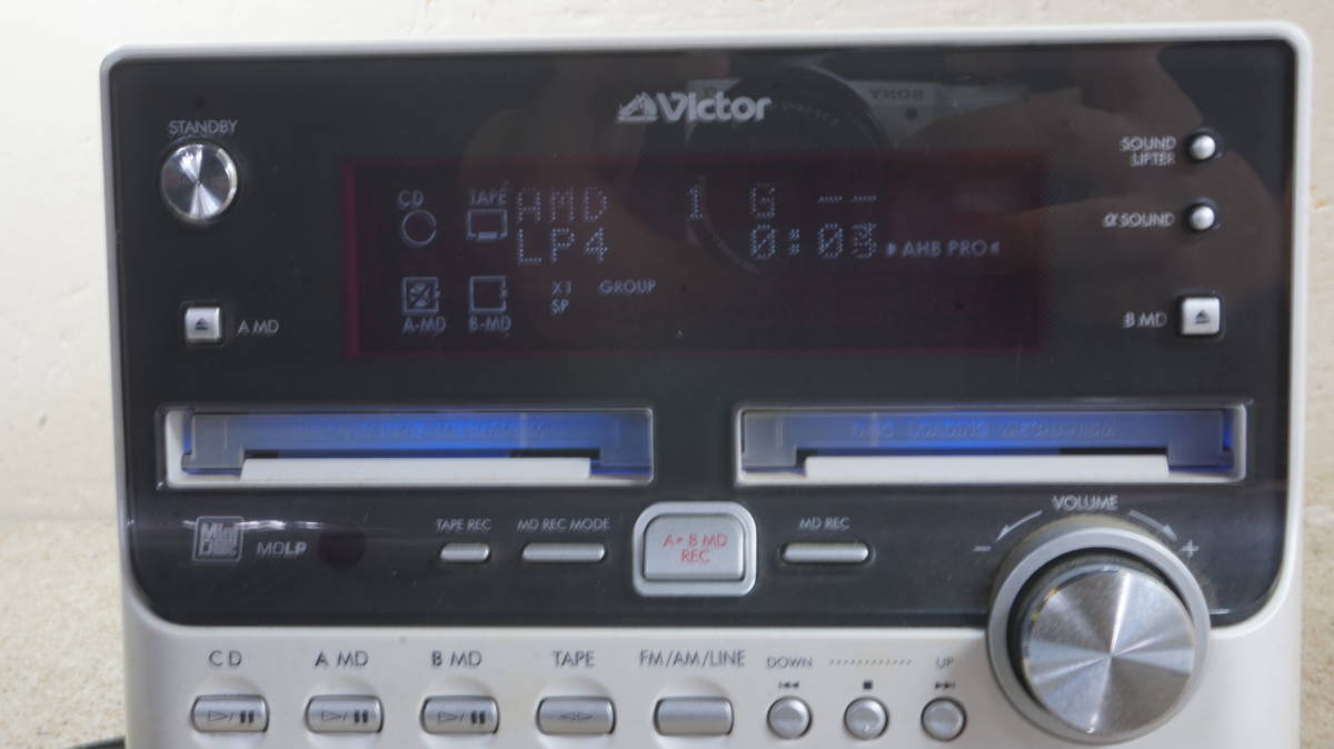 Victor UX-W500 ビクター CD・MD・カセットデッキ UX-W500-B CD