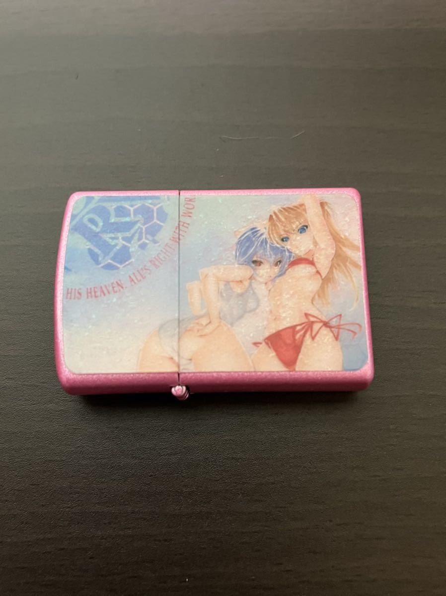 未使用 新世紀エヴァンゲリオン オイルライター 綾波レイ&アスカ zippo 