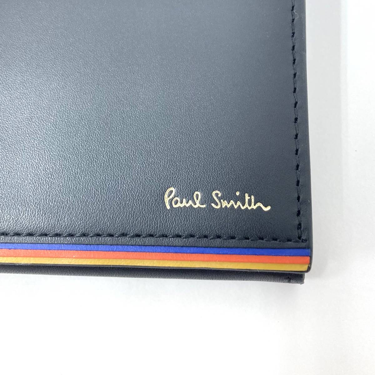 1円～】未使用 ポールスミス Paul Smith レイヤードストライプ レザー