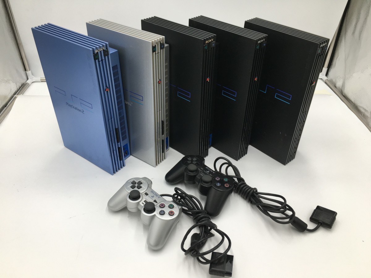 ♪△【SONY ソニー】PS2本体 5台/コントローラー 2点 計7点セット SCPH-
