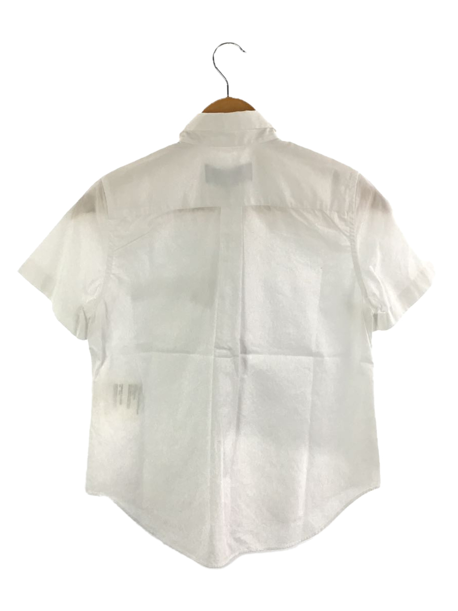 tricot COMME des GARCONS◆AD2014/半袖シャツ/S/コットン/WHT/無地/TZ-B003