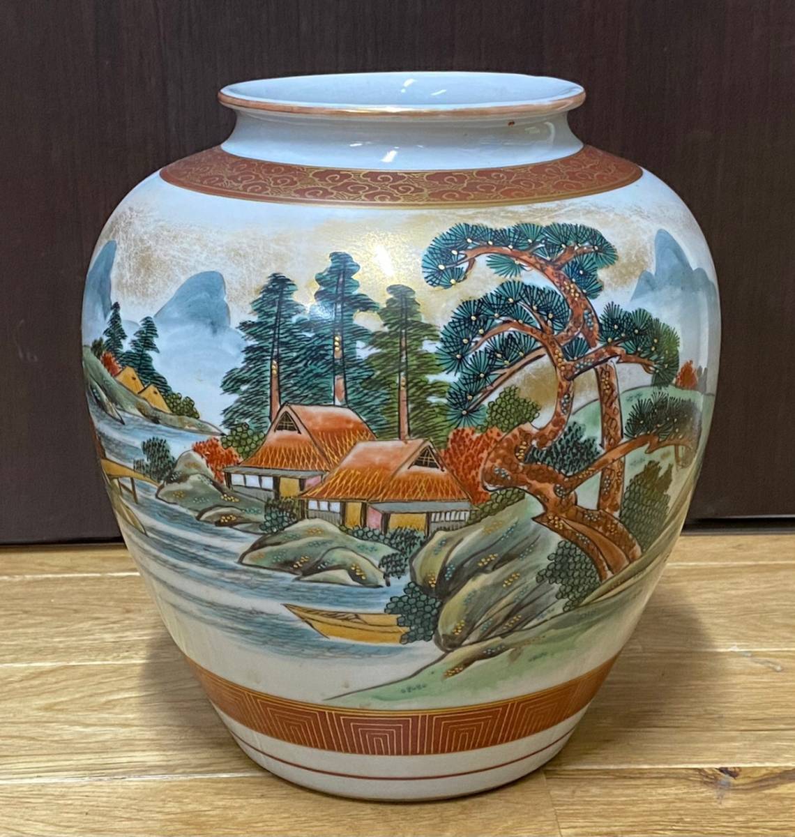 九谷焼 四代 徳田八十吉 萌春 花入 共箱 新品/花器 花生 花瓶 AZ040628-9