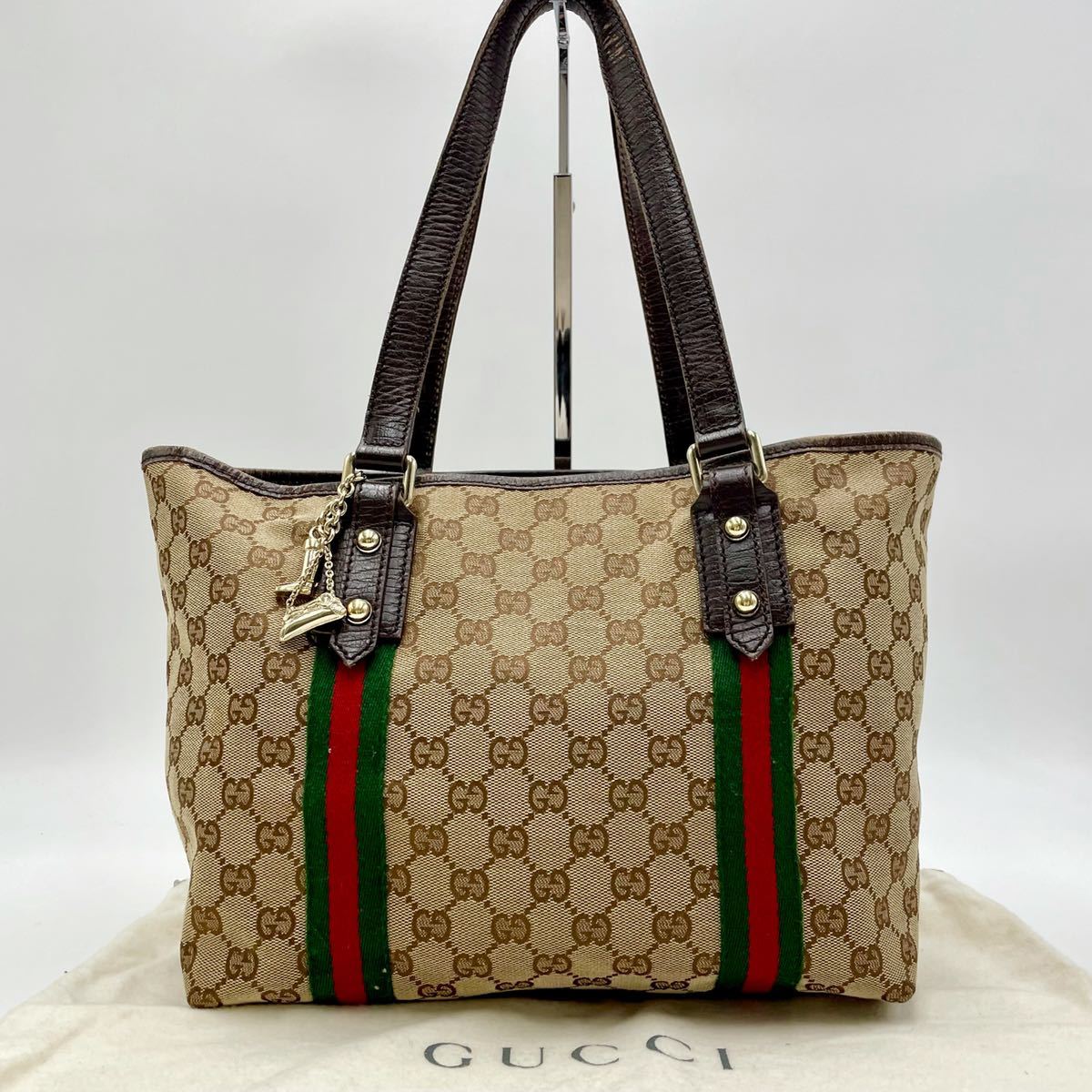 1円〜 【美品】 GUCCI グッチ シェリーライン GGキャンバス