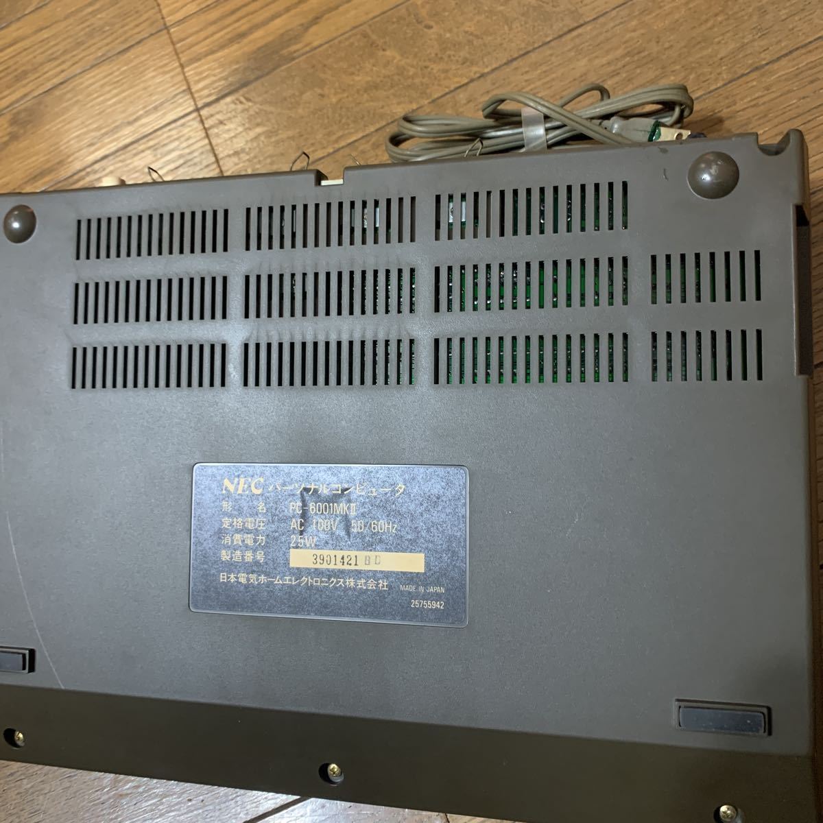 美品 動作未確認】NEC PC-6001 MKII パーソナルコンピューター 本体 