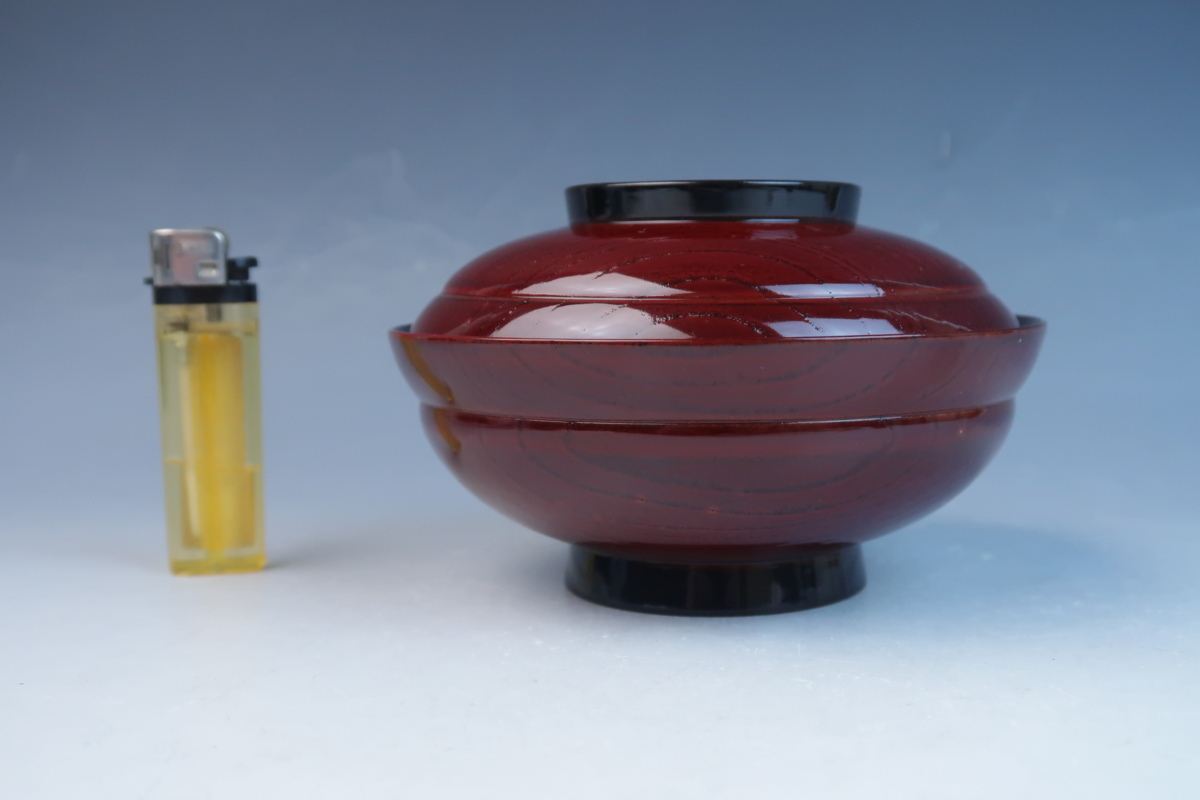 山中塗 木製漆器 溜塗内黒 蓋椀 吸物椀 煮物椀 汁椀 5