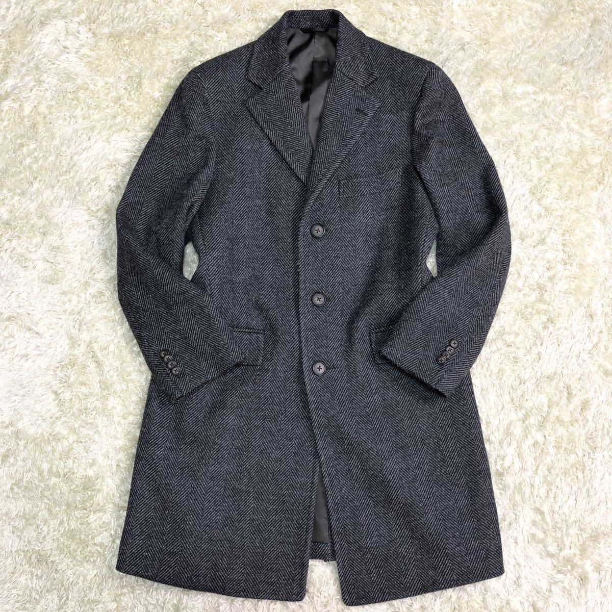 ロロピアーナ　麻布テーラー　チェスターコート 1円 至高ロロピアーナ生地!! 麻布テーラー【繊維の宝玉】azabu tailor