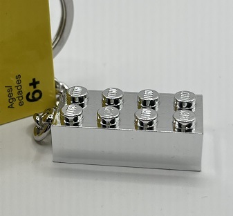 即決 新品 LEGO レゴ キーリング キーホルダー 2x4 シルバー レゴ 