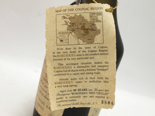 Paulet Chateau Borderies Tres Vieilles - Cognac Cognac, Bonhams du