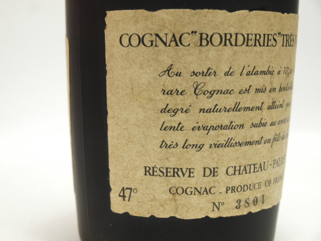 Paulet Chateau Borderies Tres Vieilles - Cognac Cognac, Bonhams du
